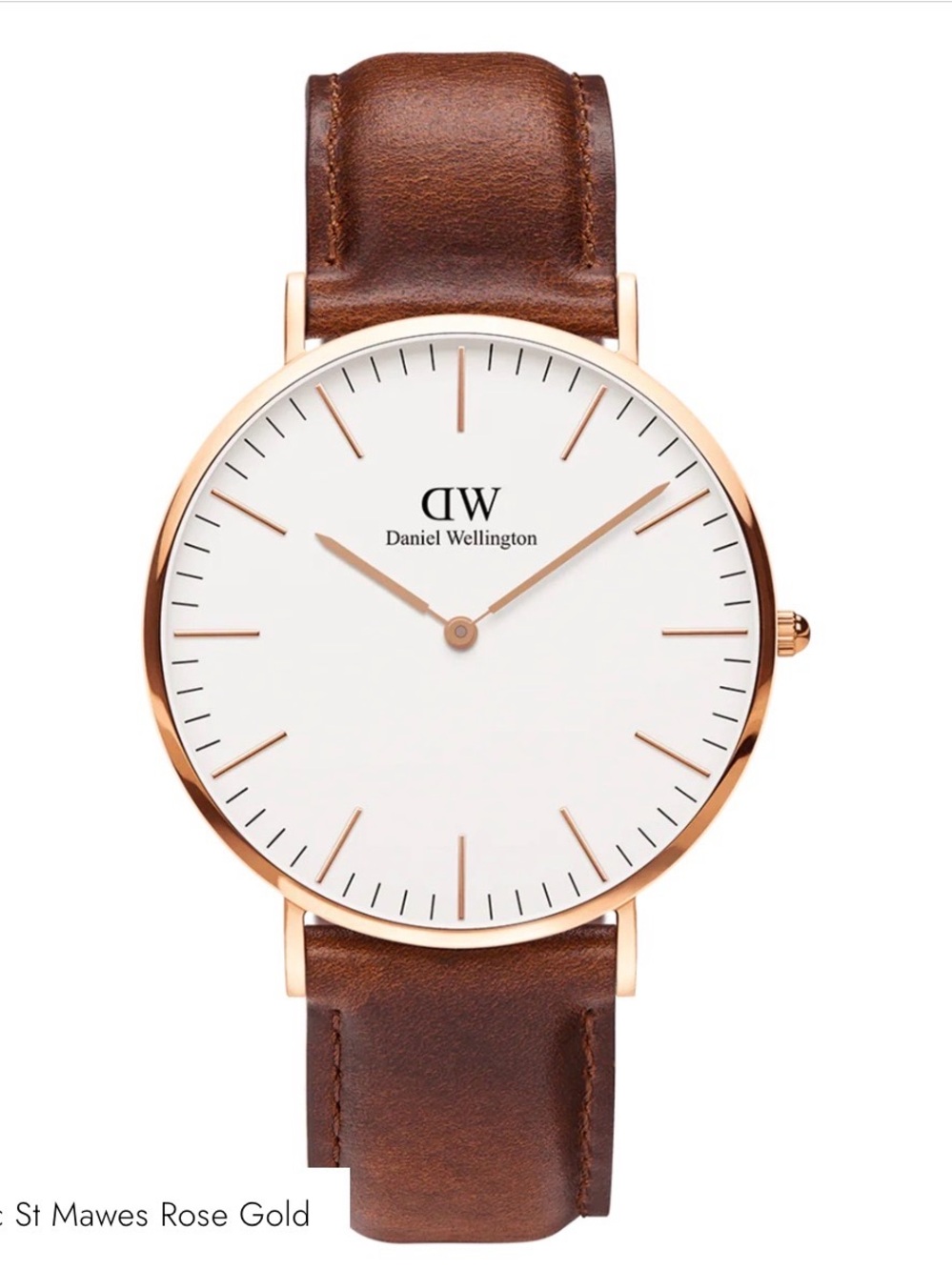 Daniel Wellington Classic St Mawes Rose Gold Genuine Leather Watch